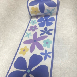 Rand botanisch blauwe klaver bloesem Ribbon bloem Delphinium 