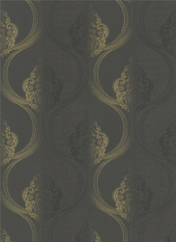 9676-15 zwart brons barok behang