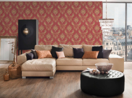 Rood goud barok behang 32422-6