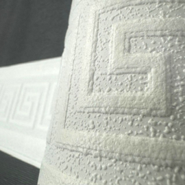 versace behangrand griekse sleutel wit