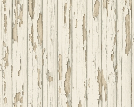 Behangpapier Hout Creme Beige 95883-1