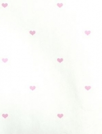 11-11222 Hartjes behang roze wit