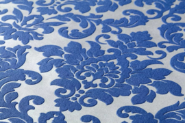 Klassiek Barok Vliesbehang landelijke look marine Blauw 360956