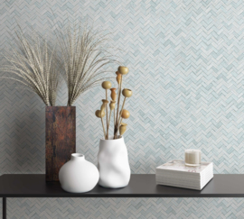 Behang met rotan vlechtwerk 33312  Botanica