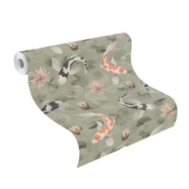 Rasch Kimono behang Koi in the Lily Pond 409437