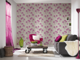 Violet bloemen behangpapier 957505