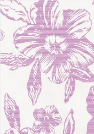 Roze wit bloemen behang vinyl 18061-10