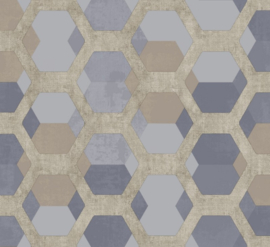Behang met hexagons 5917 Forme