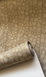 Lederlook Vinylbehang Goud – Extra Dik Reliëf Behang – Afrika Queen – 70 cm x 10,05 m