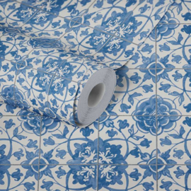 Delftsblauw behang zelfklevend 38560-1