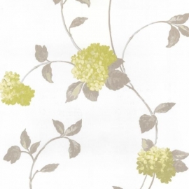 Behangpapier Bloemen Groen 13180-50
