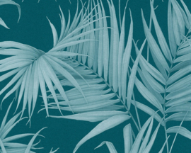 tropical floral behangpapier groen/blauw 36503-5