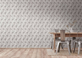 Taupe 3D retro behang 38827-3