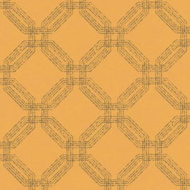 Oranje retro behang 3d pop style 37477-5
