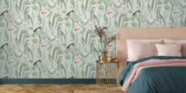Dutch Eden behang Flamingo M37404