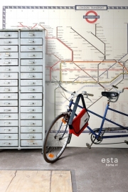 Vintage Rules! PhotowallXL Metrokaart Londen multi 158209 fotobehang wit