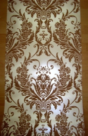 barok behang vinyl bruin creme 08