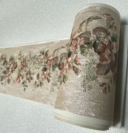 Vintage rand bronz bloemen rustgevende kleuren