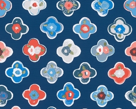 Oilily Home bloemen behangpapier 96122-2 blauw