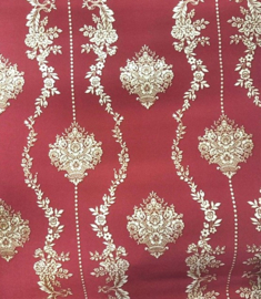 Cafe kroegen behang goud rood 