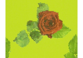 Patroonbehang Lars Contzen Behang Rendez-vous Roses Neongroen, Groen, Rood