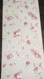 bloemen behang creme rose xx112