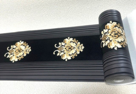 chique zwart goud barok behangrand hermitage