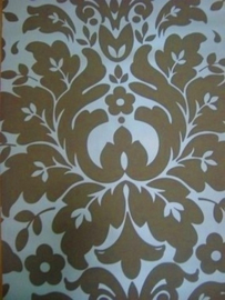 barok behang vinyl bruin creme 99