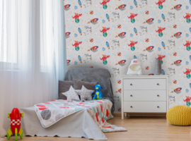 Dutch Over the Rainbow behang Space Animals 90920