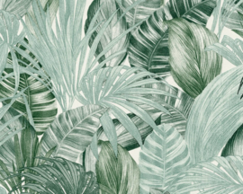 tropical floral behangpapier groen 36820-1