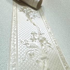 Rand behangpapier creme Chique uitstraling glim