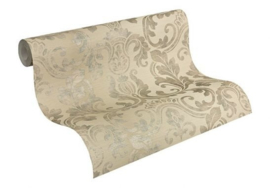 A.S. Création 95417-3 Satijnbehang Hollywood barok glim, Metallic