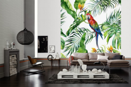 tropical floral behangpapier groen dd116614