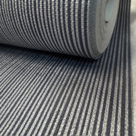 Zwart Zilver Lijntjes Vlies Behang voor een Moderne Touch