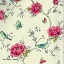 vogels bloemen behangpapier 650401