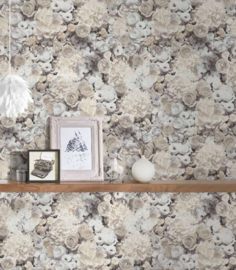 Bloemen roosjes behang 38008-3