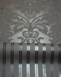 barok behang vinyl parelmoer grijs 130