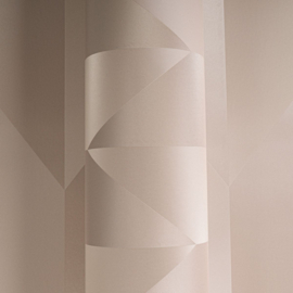 COSMOLiving Modern Ruitbehang – Beige met Metallic Glans