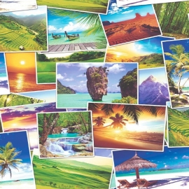 Vakantiefoto's Behang J813-04