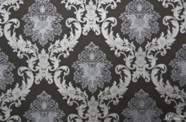 Barok Behang zwart zilver 4553-8