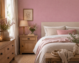 Uni Roze Behang  479317