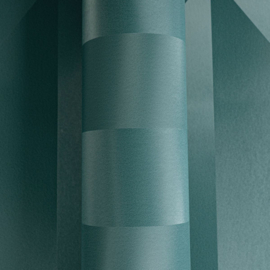 COSMOLiving – Glanzend Geometrisch Vliesbehang met Luxe Diepte-effect – Blauw & Metallic