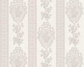 Grijs wit behang met glitter 18615-7