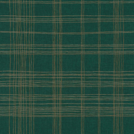 Groen ruiten behangpapier 37919-3