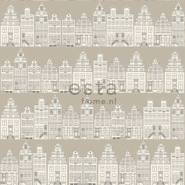 Denim & Co. Amsterdam houses beige behang 137713 huizen