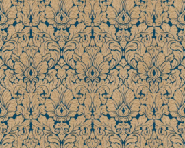 Barok behang blauw goud 33320-4