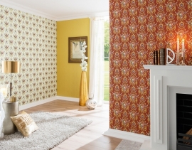 Engelse bloemetjes Behangpapier klassiek 95493-3