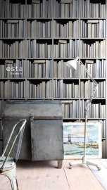 Vintage Rules! WallpaperXXL Boekenplanken 158205 fotobehang grijs