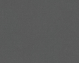 Behang uni grijs zwart 34549-8
