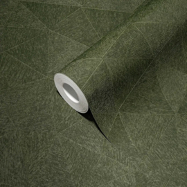 vliesbehang met subtiel grafisch patroon – Groen  As Cration 391295